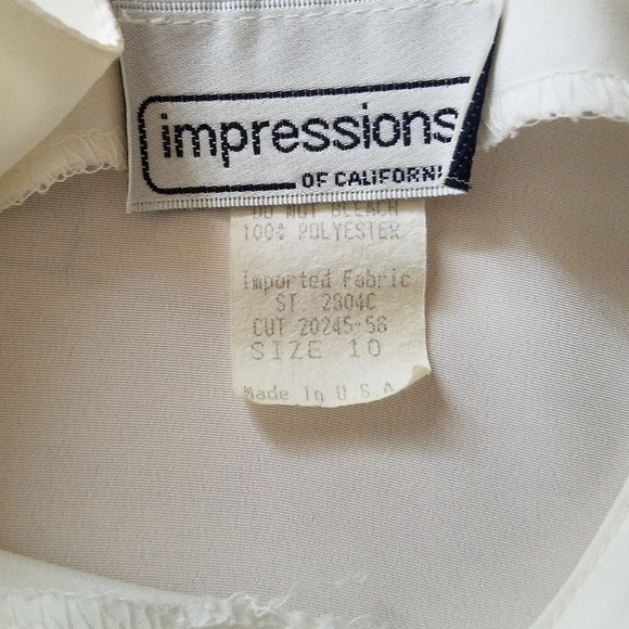 🚨3/$15🚨 Cream Color Office Blouse - Size 10 - Picture 6 of 8